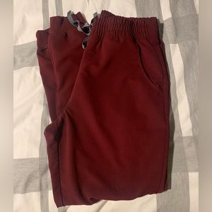 Burgundy High Waisted Zamora Jogger Fig Scrubs
